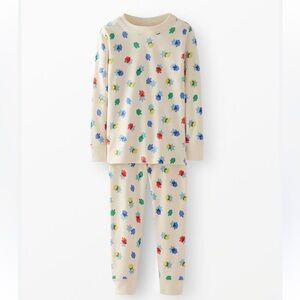 Hanna Andersson Hanukkah Cream Pajama Set with Colorful Prints